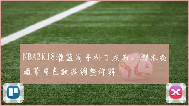 NBA2K18灌篮高手补丁发布，樱木花道等角色数据调整详解