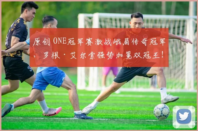 原创 ONE冠军赛激战峨眉传奇冠军，罗根·艾尔索强势加冕双冠王！
